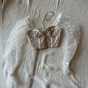 Runaway - Chloe Top - White Spot - XS